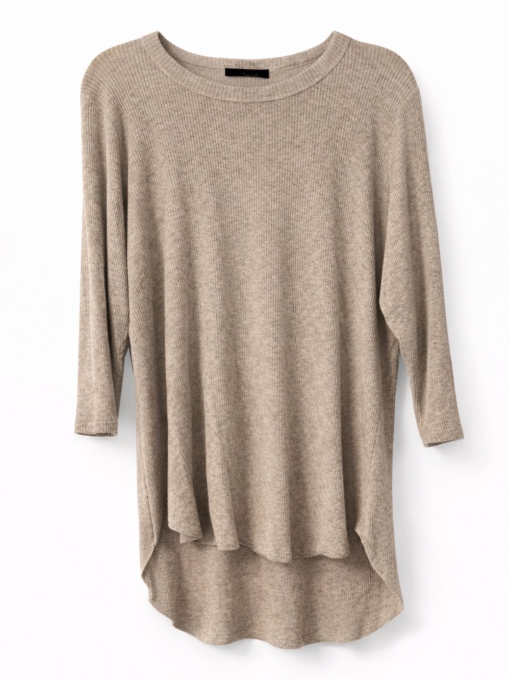 Karen Kane Ribbed Knit Top Gray 1X